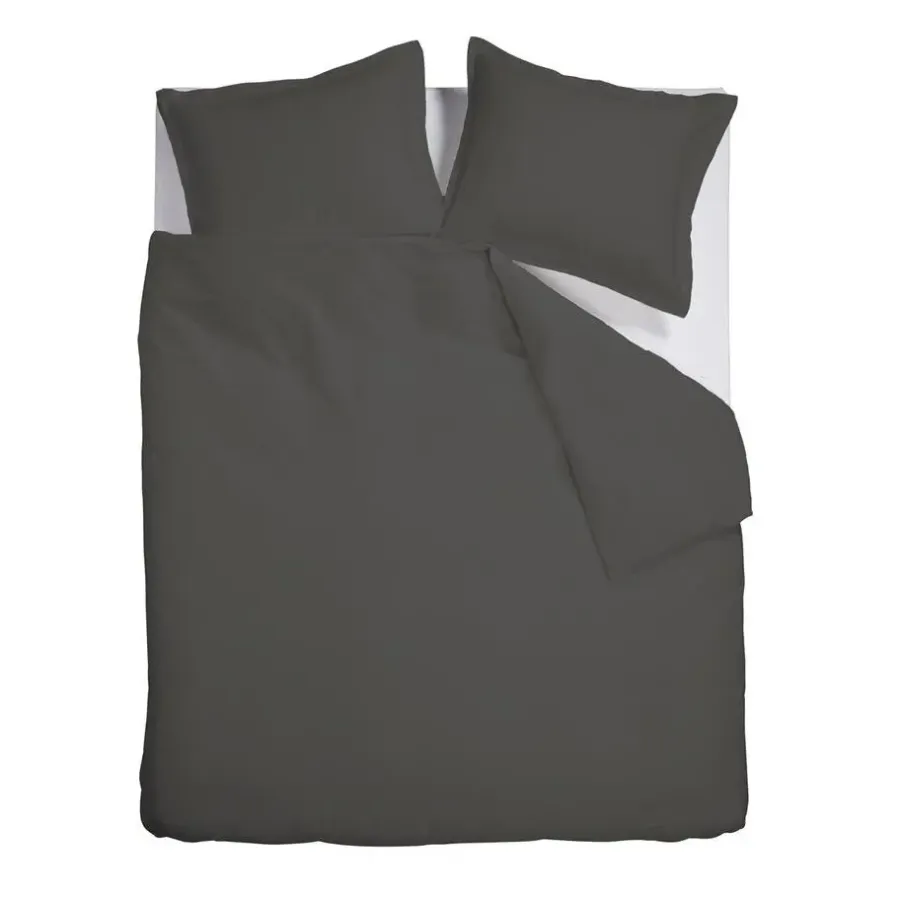 Ambiante Satin Uni dekbedovertrek - 200x200/220 - Donker Grijs