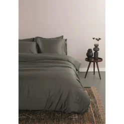 Ambiante Satin Uni dekbedovertrek - 200x200/220 - Donker Grijs