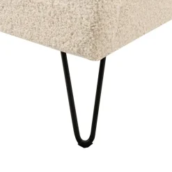 Twijfelaars-Beliani AMBILLOU - Tweepersoonsbed - Beige - 140 x 200 cm - Bouclé