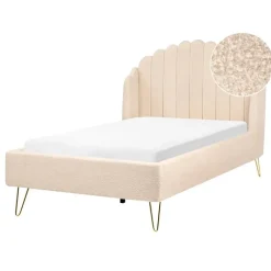 Leen Bakker AMBILLOU - Tweepersoonsbed - Beige - 120 x 200 cm - Bouclé