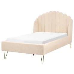 Leen Bakker AMBILLOU - Tweepersoonsbed - Beige - 120 x 200 cm - Bouclé