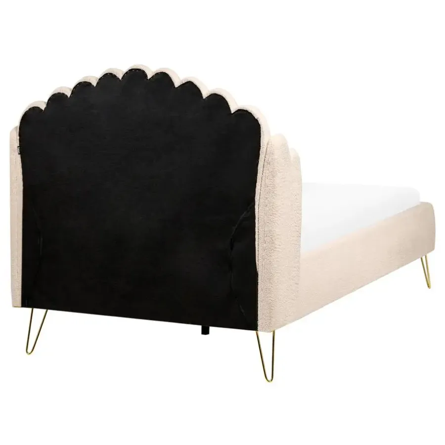 Leen Bakker AMBILLOU - Tweepersoonsbed - Beige - 120 x 200 cm - Bouclé