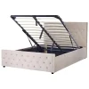 Beliani AMIENS - Bed met opbergruimte - Taupe - 140 x 200 cm - Fluweel