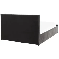 Beliani AMIENS - Bed met opbergruimte - Grijs - 140 x 200 cm - Fluweel