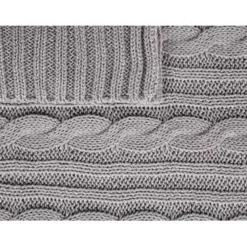 Beliani ANAMUR - Plaid - Grijs - 110 x 180 cm - Katoen