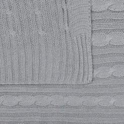 Beliani ANAMUR - Plaid - Grijs - 110 x 180 cm - Katoen