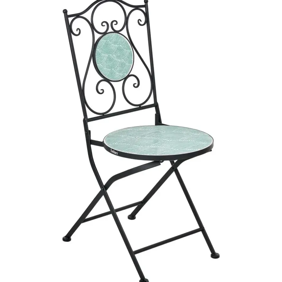 Bistro- & Balkonsets-Leen Bakker ANAPO - Set van 2 tuinstoelen - Zwart - IJzer