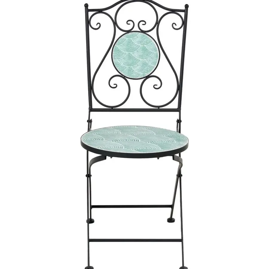 Bistro- & Balkonsets-Leen Bakker ANAPO - Set van 2 tuinstoelen - Zwart - IJzer