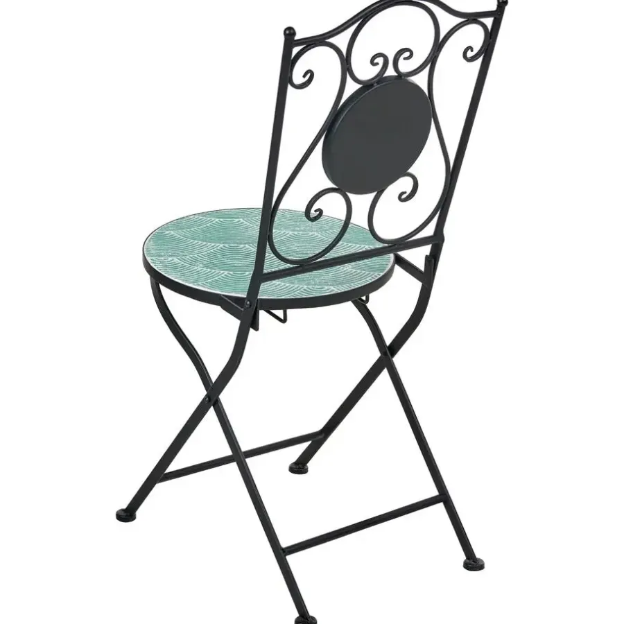 Bistro- & Balkonsets-Leen Bakker ANAPO - Set van 2 tuinstoelen - Zwart - IJzer