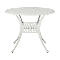 Beliani ANCONA - Tuintafel - Wit - 90 x 90 cm - Aluminium