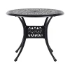 Tuintafels-Beliani ANCONA - Tuintafel - Zwart - 90 x 90 cm - Aluminium