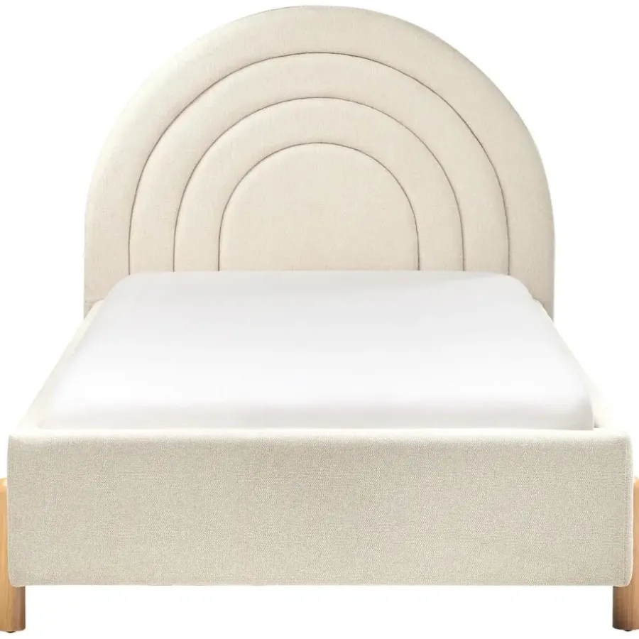 Beliani ANET - Bed - Beige - 90 x 200 cm - Stof