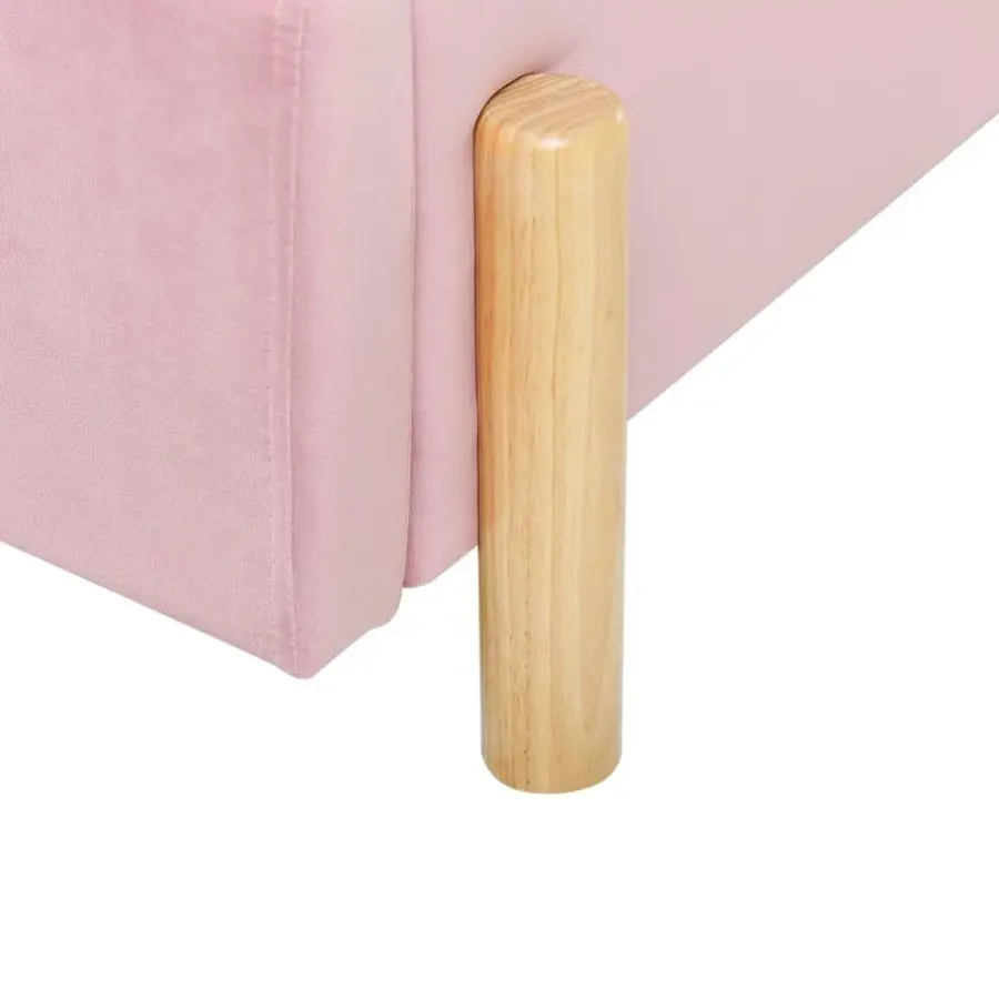 Beliani ANET - Bed - Roze - 90 x 200 cm - Fluweel