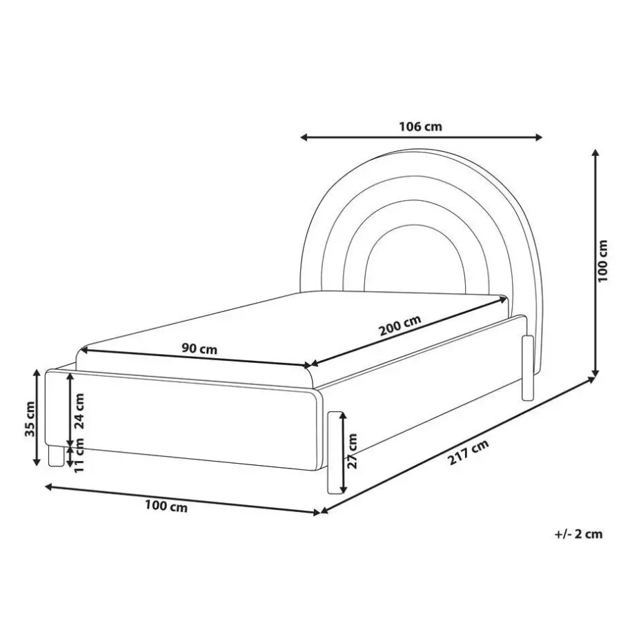 Beliani ANET - Bed - Roze - 90 x 200 cm - Fluweel