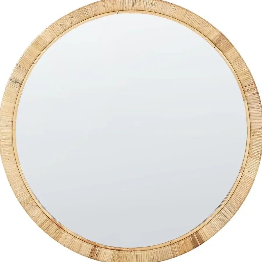 Spiegels-Leen Bakker ANLEZY - Wandspiegel - Naturel - Rotan