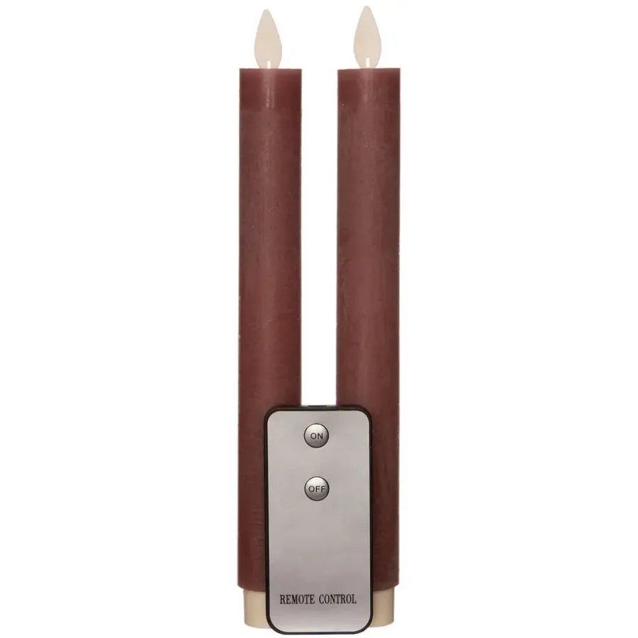 Kaarsen-Anna's Collection Anna Collection LED dinerkaarsen - 2x st - antiek roze - 23 cm