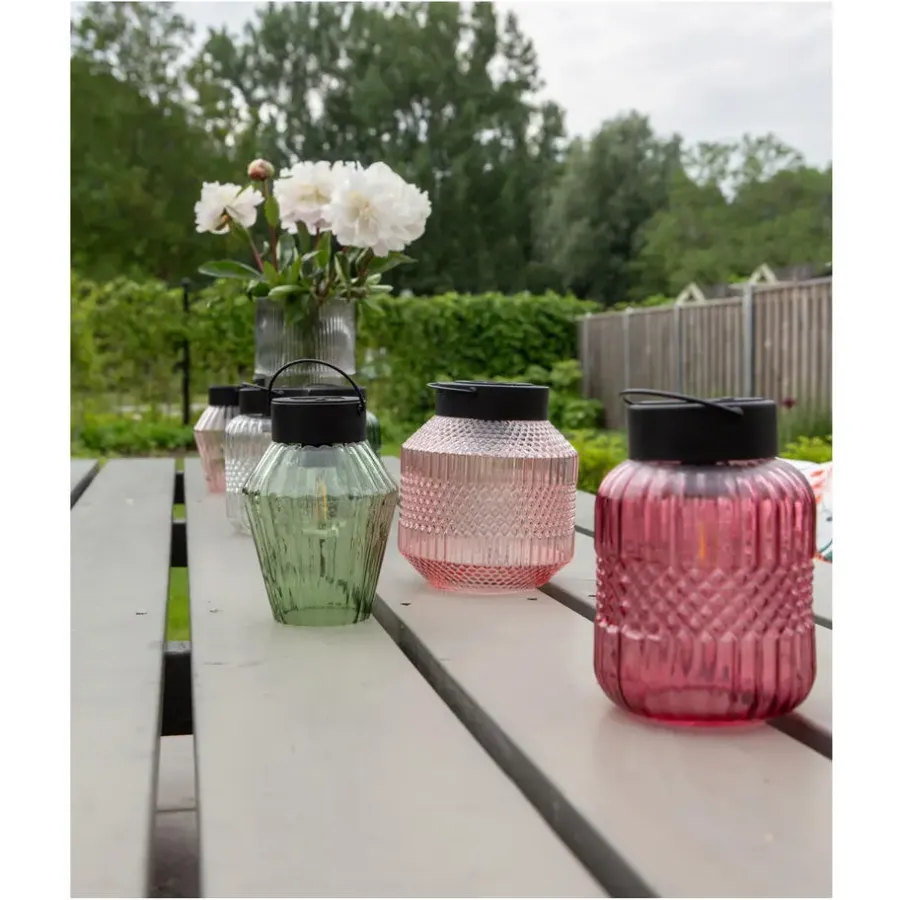 Anna's Collection Anna Collection Tuin lantaarn Julia - Solar - zwart - D16 x H16 cm