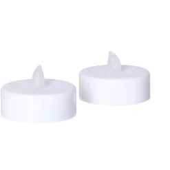 Kaarsen-Anna's Collection Grote LED theelichtjes - 2x - wit -6 x 4,5 cm