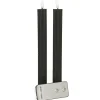 Kaarsen-Anna's Collection Led dinerkaarsen - 2x st - zwart - ribbel - 23 cm