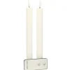 Anna's Collection Led dinerkaarsen - 2x st - wit - ribbel - 23 cm