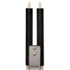 Kaarsen-Anna's Collection LED dinerkaarsen - zwart - 2x - 23 cm
