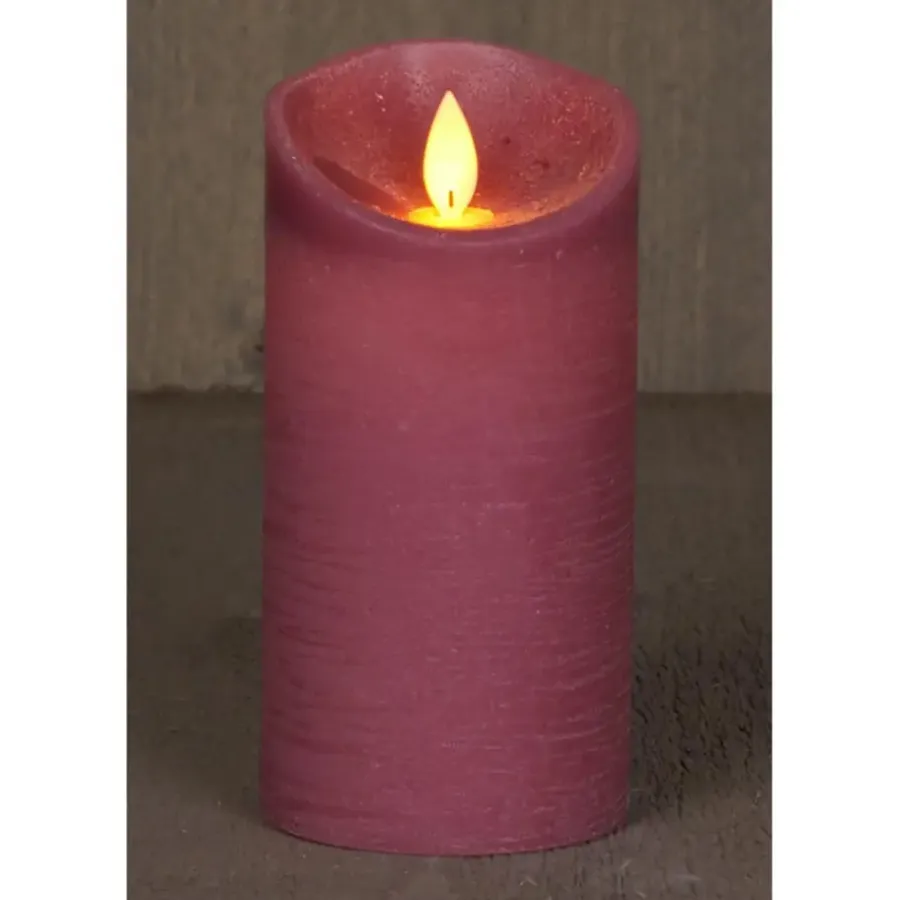 Kaarsen-Anna's Collection Led stompkaars - oudroze - H15 x D7,5 cm
