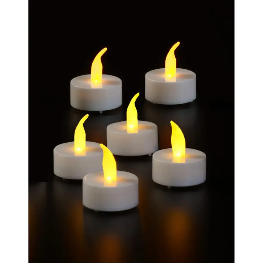 Anna's Collection LED theelichtjes - 6x stuks - wit