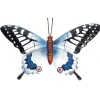 Tuindecoratie-Anna's Collection Vlinder - tuindeco - metaal - blauw/zwart - 37 cm