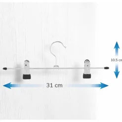 ACAZA Antislip Broekhangers met Knijpers - 30 stuks Kleding Hangers met Klemmen- 31cm