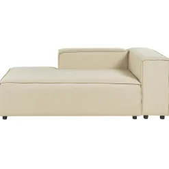Loveseats-Beliani APRICA - Chaise longue - Beige - Rechterzijde - Linnen