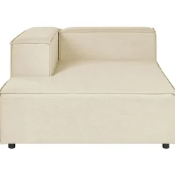 Loveseats-Beliani APRICA - Chaise longue - Beige - Rechterzijde - Linnen