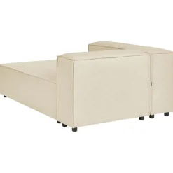 Loveseats-Beliani APRICA - Chaise longue - Beige - Rechterzijde - Linnen