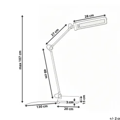 Bureaulampen|Bureaulampen-Leen Bakker AQUILA - Bureaulamp LED - Grijs - Synthetisch materiaal