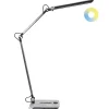 Leen Bakker AQUILA - Bureaulamp LED - Zilver - Synthetisch materiaal