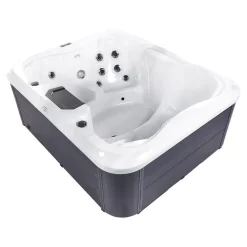 Zwembaden En Accessoires-Beliani ARCELIA - Whirlpool buitenbad - Wit - 215 x 180 cm - Acryl