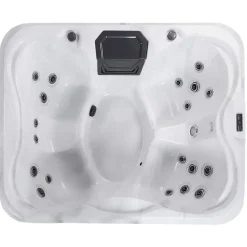 Zwembaden En Accessoires-Beliani ARCELIA - Whirlpool buitenbad - Wit - 215 x 180 cm - Acryl
