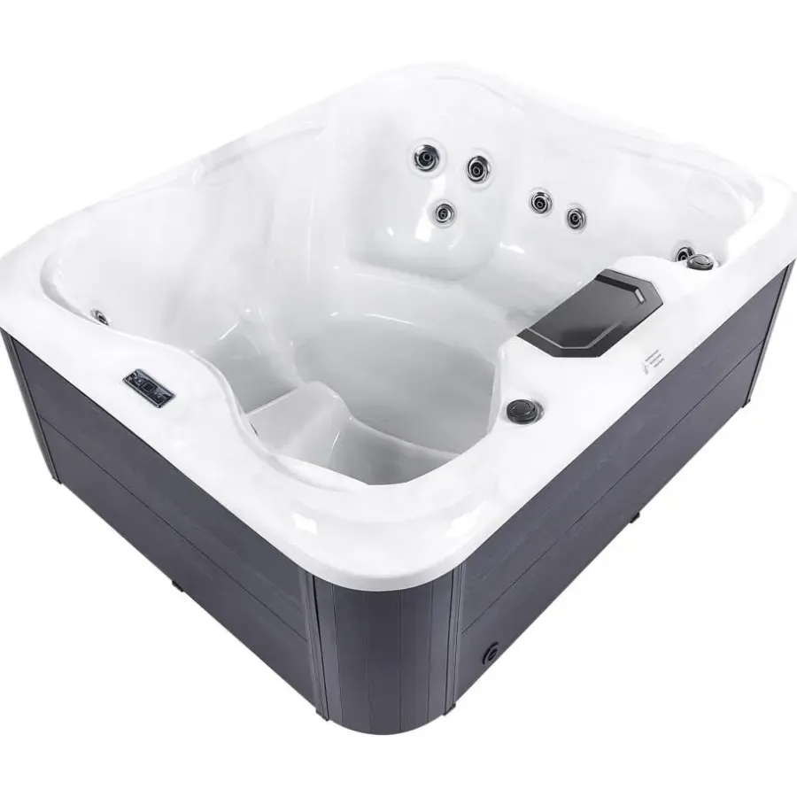 Zwembaden En Accessoires-Beliani ARCELIA - Whirlpool buitenbad - Wit - 215 x 180 cm - Acryl
