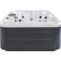 Zwembaden En Accessoires-Beliani ARCELIA - Whirlpool buitenbad - Wit - 215 x 180 cm - Acryl