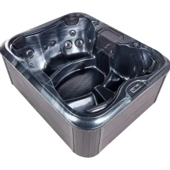 Beliani ARCELIA - Whirlpool buitenbad - Grijs - 215 x 180 cm - Acryl