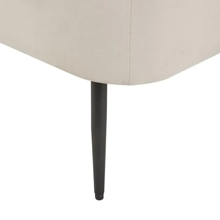 Beliani ARCEY - Chaise longue - Wit/Oranje - Fluweel