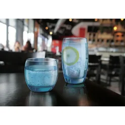 Waterglazen-Arcoroc Drinkglazen - 6x stuks - transparant blauw - 350 ml