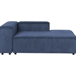 Leen Bakker ARDAL - Chaise longue - Donkerblauw - Linkszijdig - Corduroy