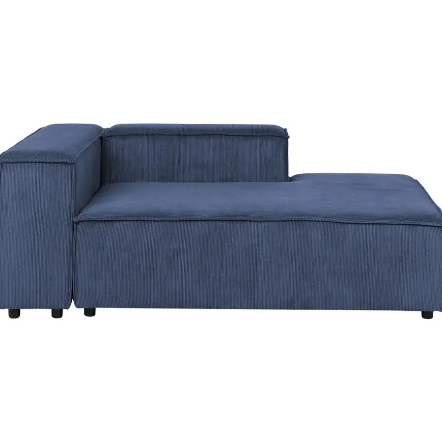 Leen Bakker ARDAL - Chaise longue - Donkerblauw - Linkszijdig - Corduroy