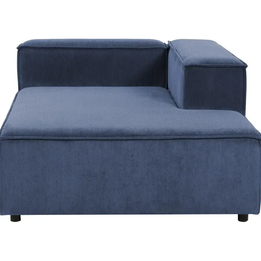 Leen Bakker ARDAL - Chaise longue - Donkerblauw - Linkszijdig - Corduroy