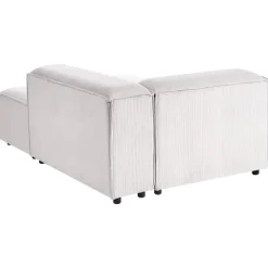 Leen Bakker ARDAL - Chaise longue - Off-white - Linkszijdig - Corduroy