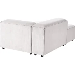 Leen Bakker ARDAL - Chaise longue - Off-white - Rechtszijdig - Corduroy
