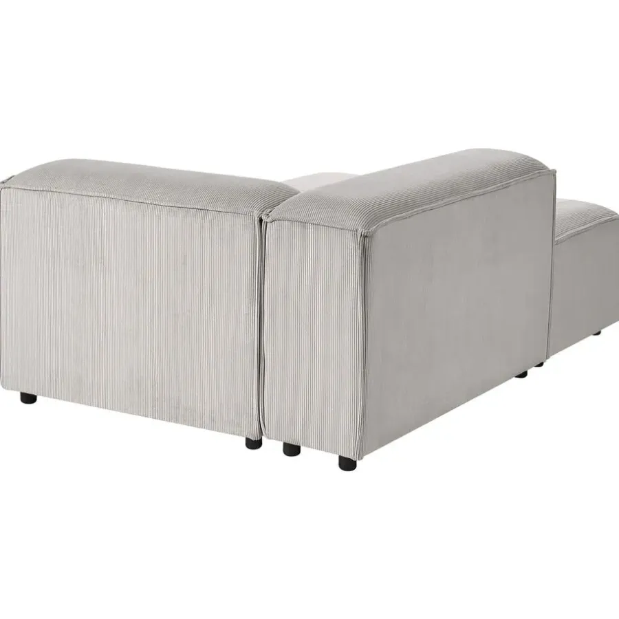 Loveseats-Leen Bakker ARDAL - Chaise longue - Taupe - Rechtszijdig - Corduroy