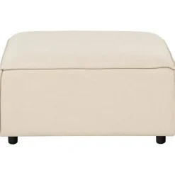 Hockers En Voetenbanken-Leen Bakker ARDAL - Ottomaan - Beige - Polyester