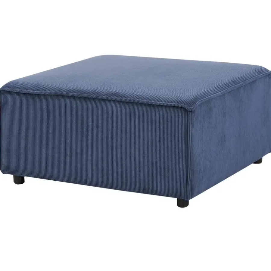 Hockers En Voetenbanken-Leen Bakker ARDAL - Ottomaan - Donkerblauw - Corduroy