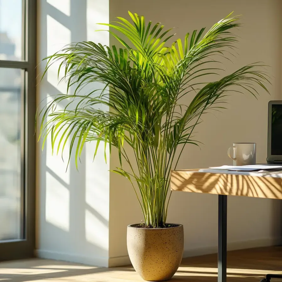 Plant in a Box Areca goudpalm - Set van 2 - Dypsis lutescens - Hoogte 60-70cm - ⌀17cm